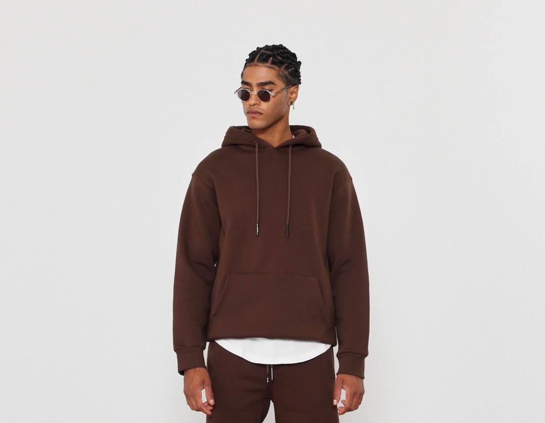 KANGURU CEPLİ KAPŞONLU SWEATSHIRT-2002 - KAHVE