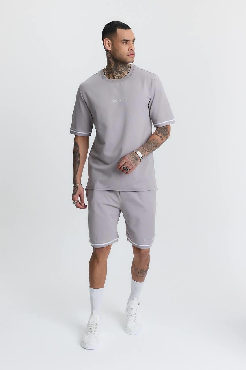 LMTLESS T-SHIRT-5013 - BOYALI GRİ