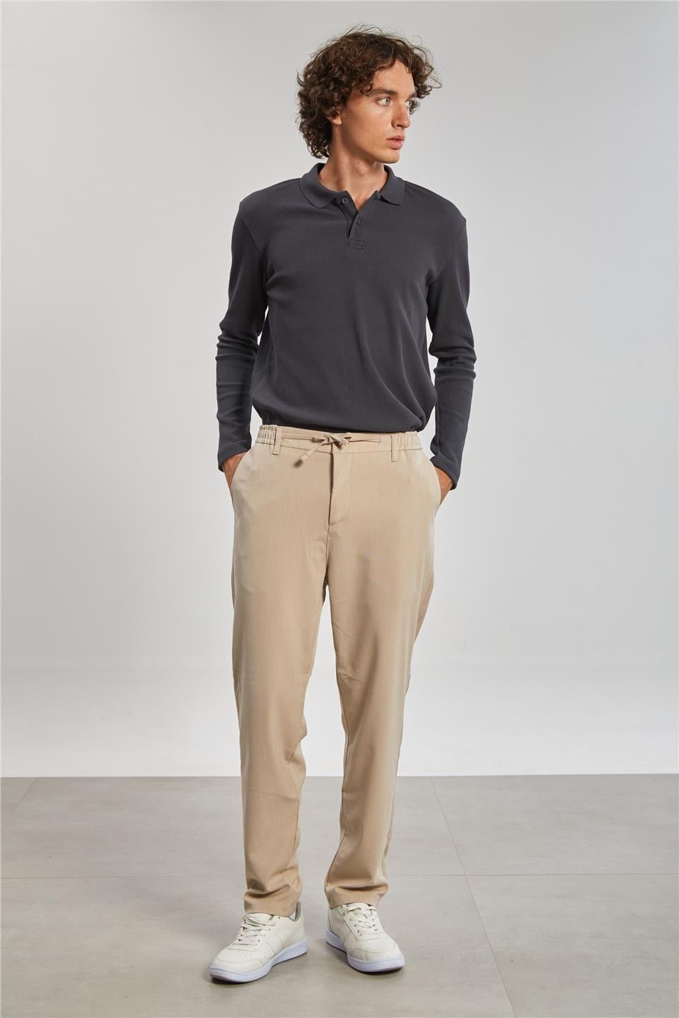 Polo yaka sweat-5708 - Antrasit