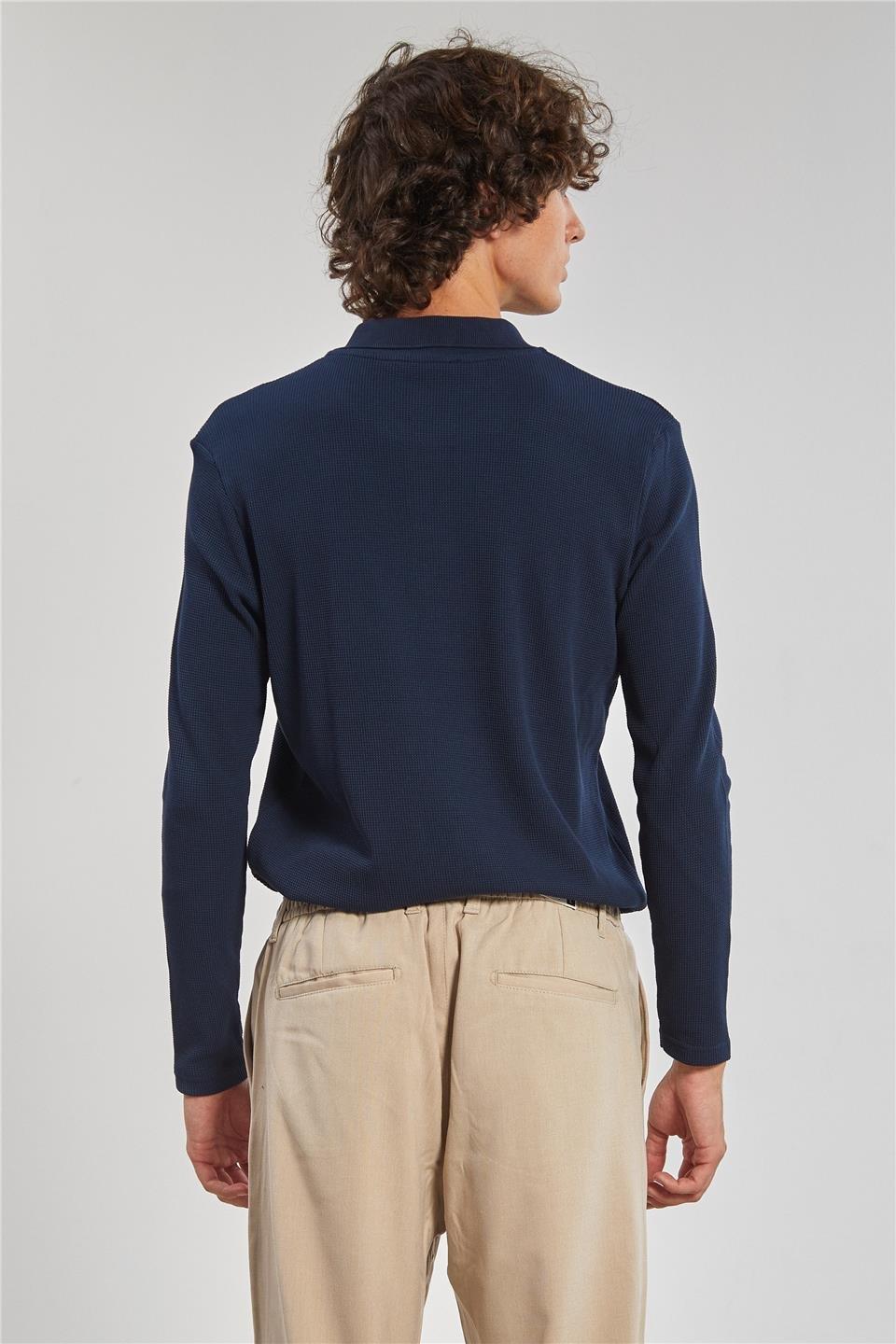 Polo yaka sweat-5708 - İndigo