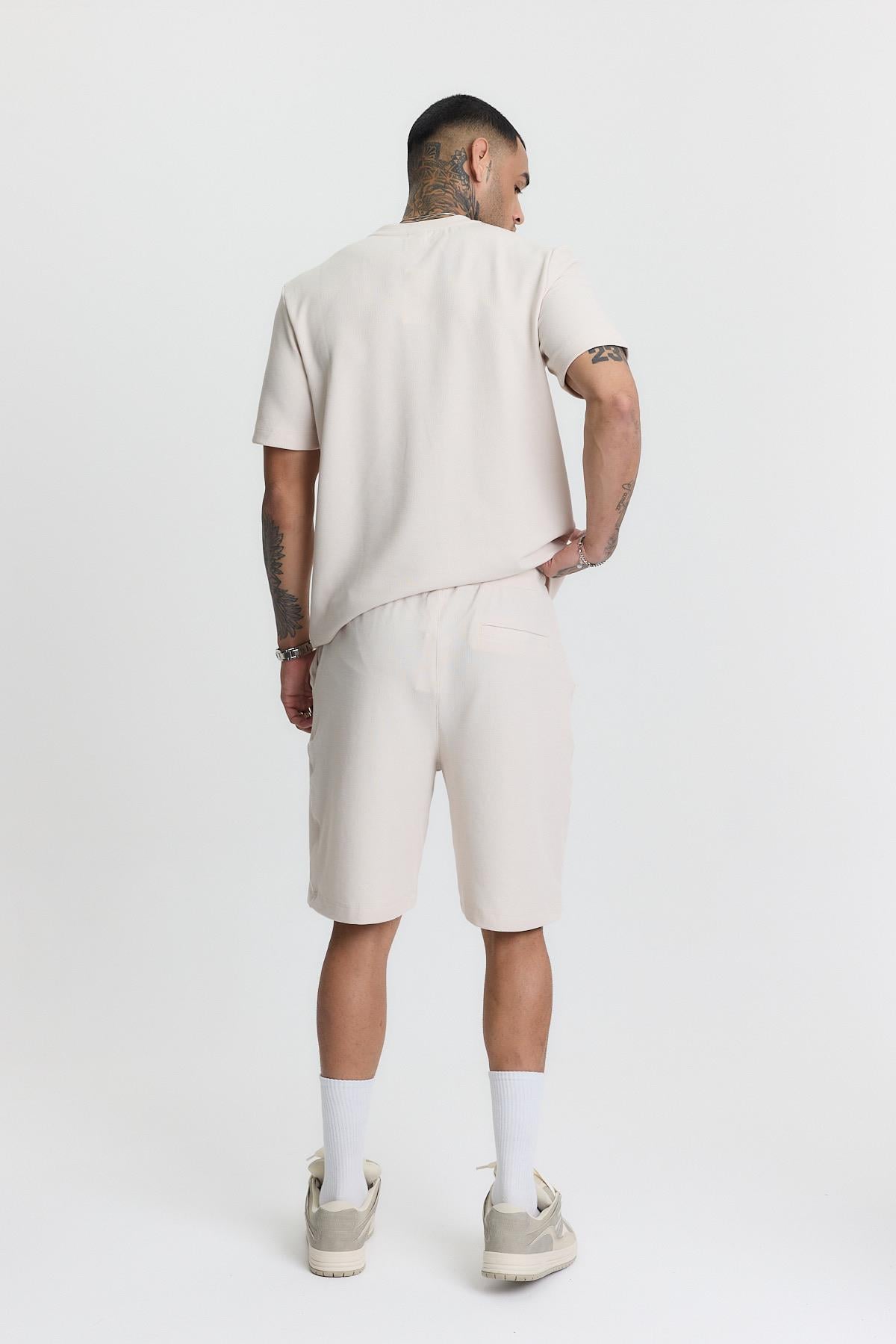 ZARA PİKE BASIC T-SHIRT-5023 - BEJ