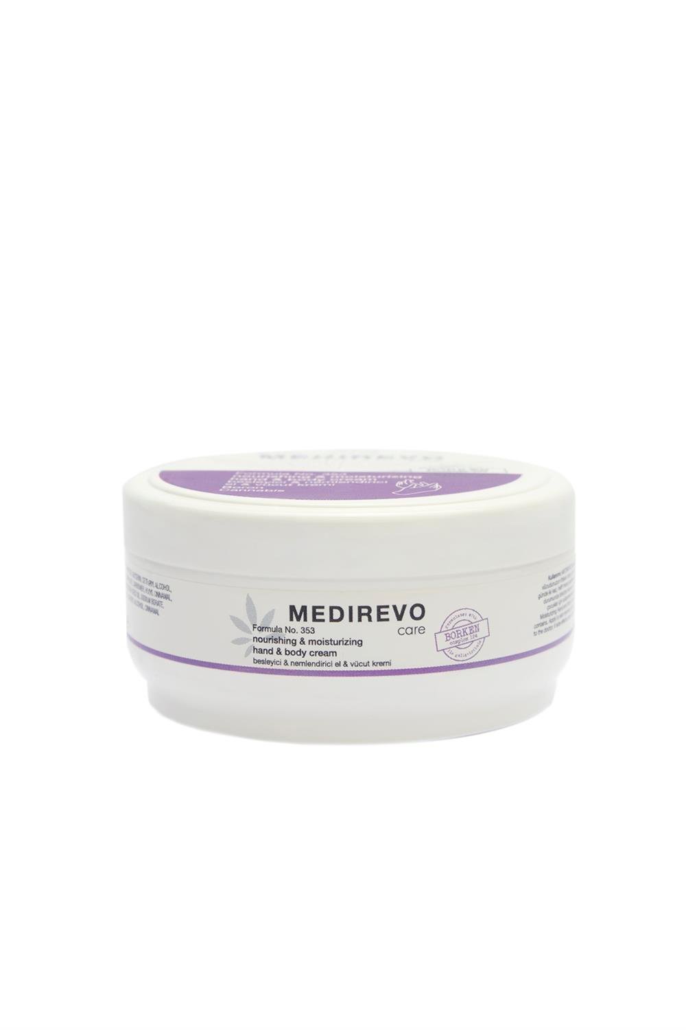 MEDIREVO -  Formula No.353- E Vitamini, Bor, Kenevir Tohumu Yağlı, El ve Vücut Kremive Vücut Balsamı
