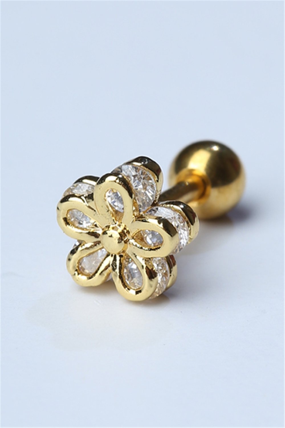 3 Boyutlu Çiçek Gold Piercing