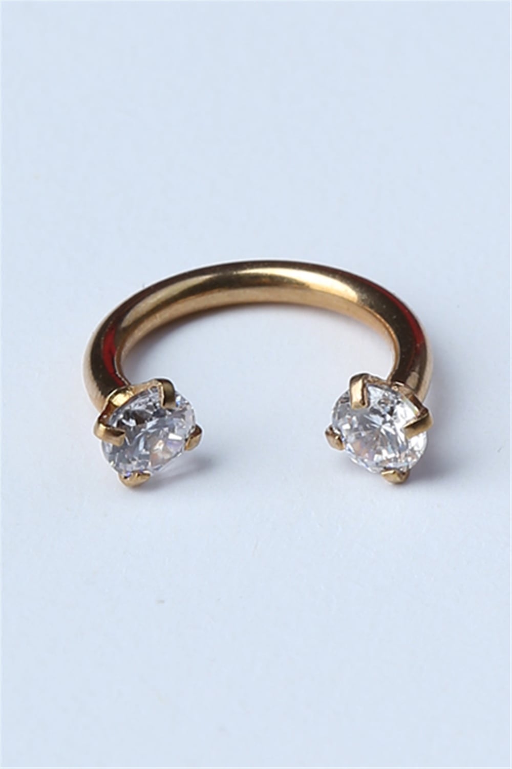 Taşlı Yarımay Gold Piercing 