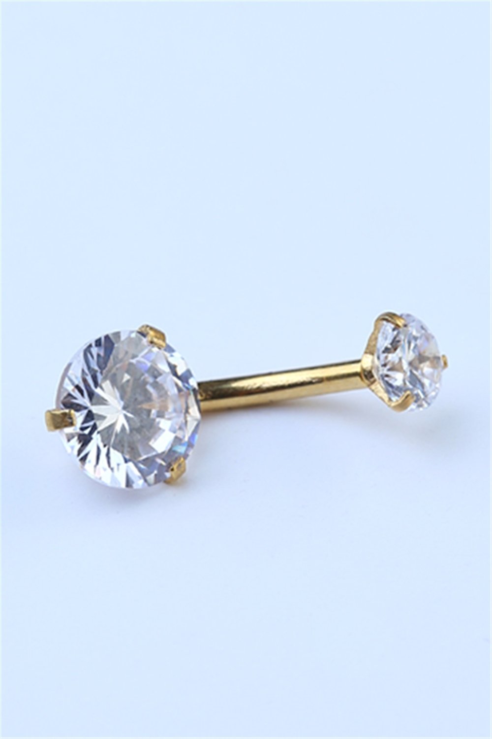 Tek Taş Orta Boy Göbek Gold Piercing