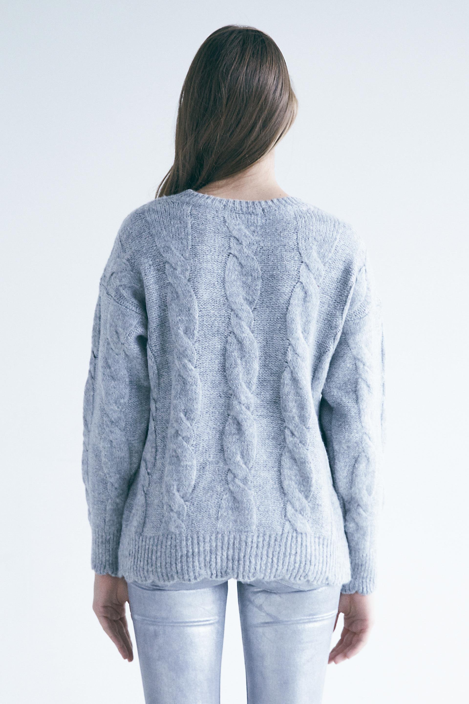 Gümüş Yüksek Bel Varak Sıvamalı Jean Pantolon