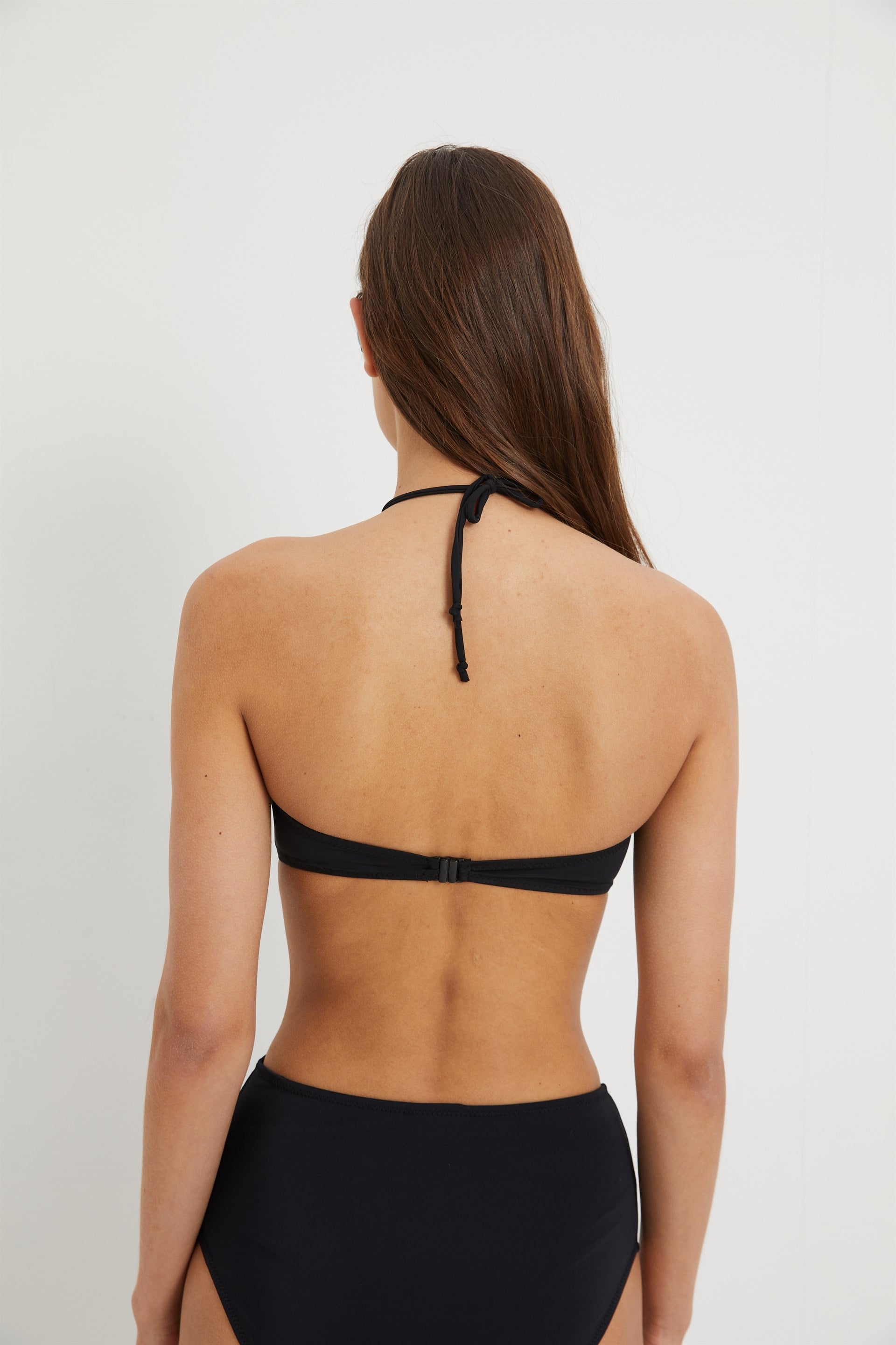 Siyah Straplez Bikini Üstü