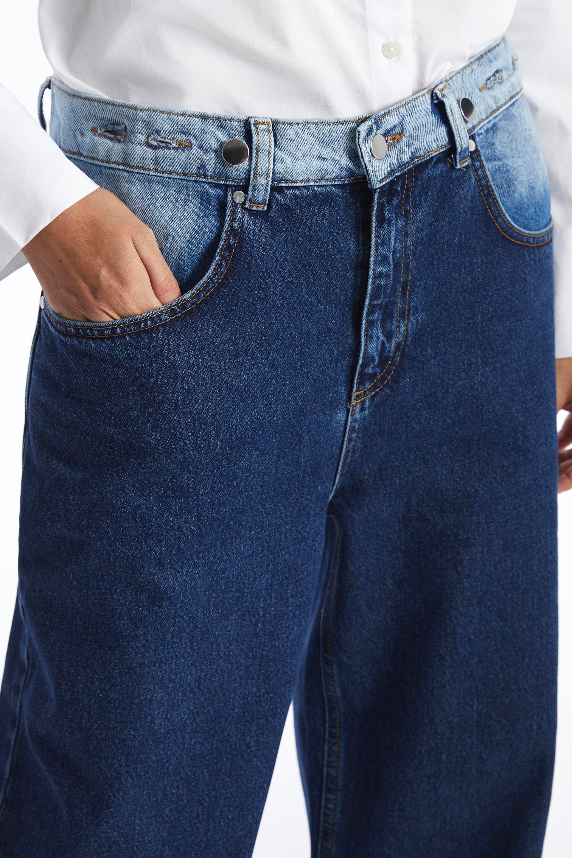 Siyah Wide Leg Relaxed Fit Jean