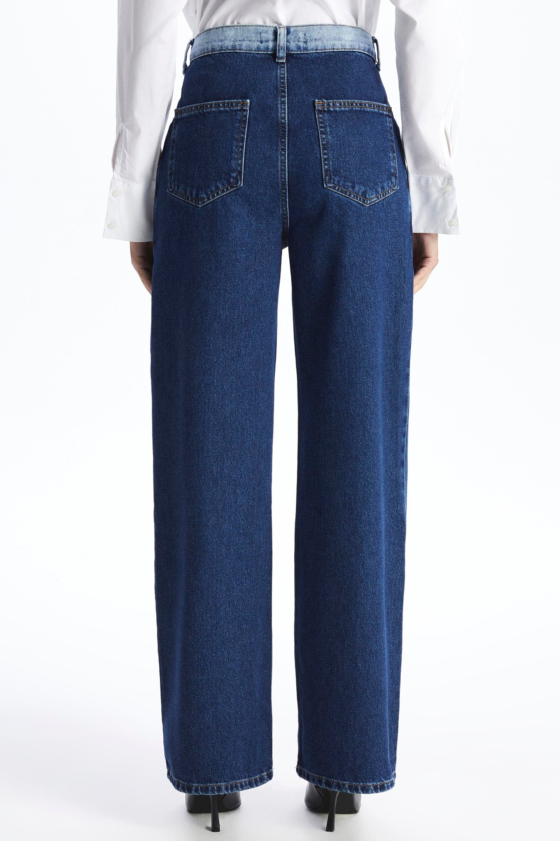 Siyah Wide Leg Relaxed Fit Jean