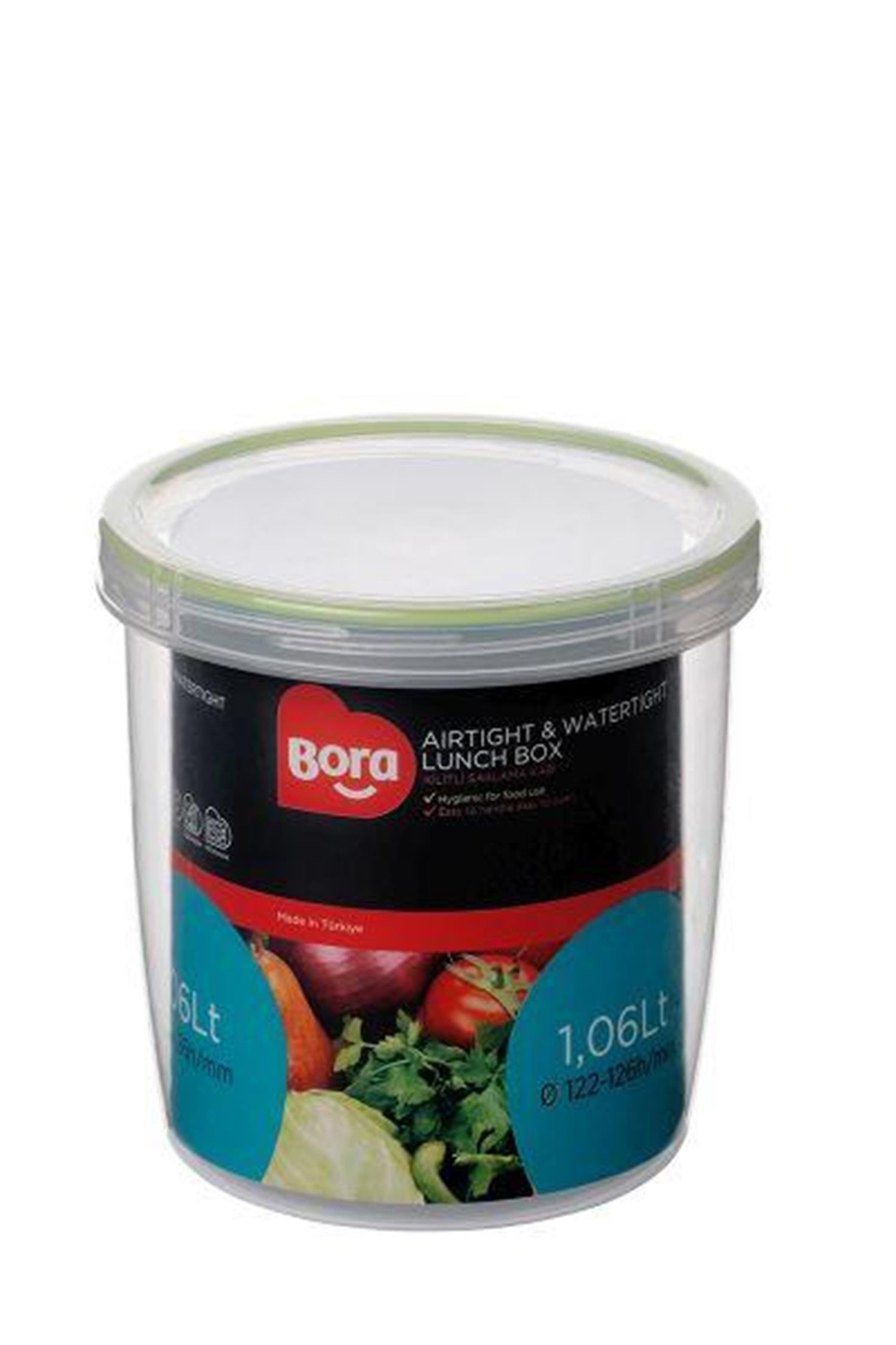 Bora Plastik Contalı Vidalı Saklama Kabı No:9 - 1,06 Lt