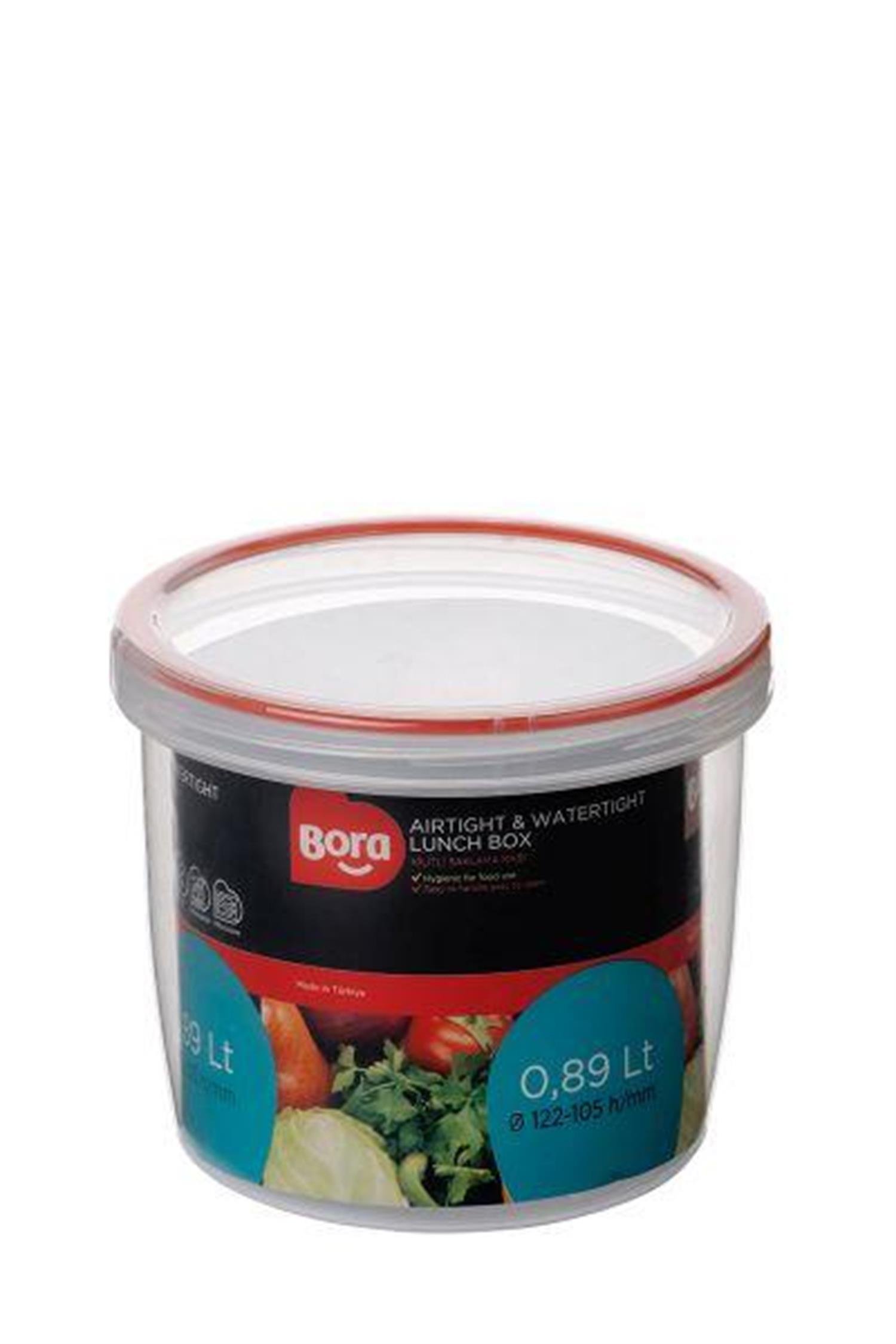 Bora Plastik Contalı Vidalı Saklama Kabı No:8 - 0.89 Lt