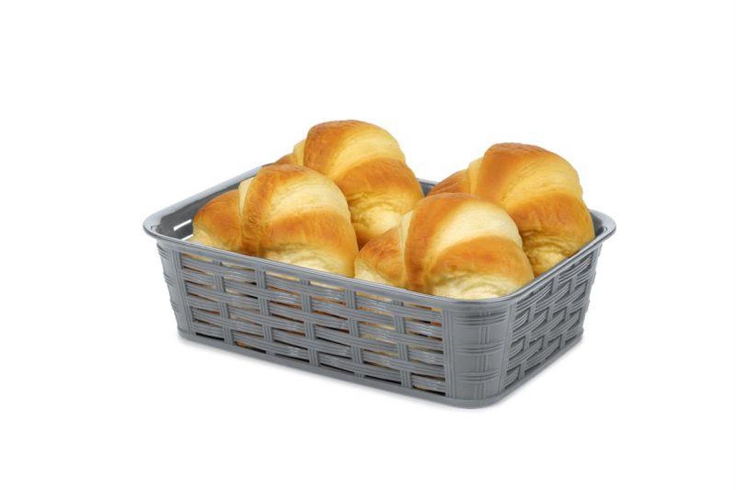 Bora Plastik Hasır Desenli Ekmek Sepeti Köşeli No:2 BO667