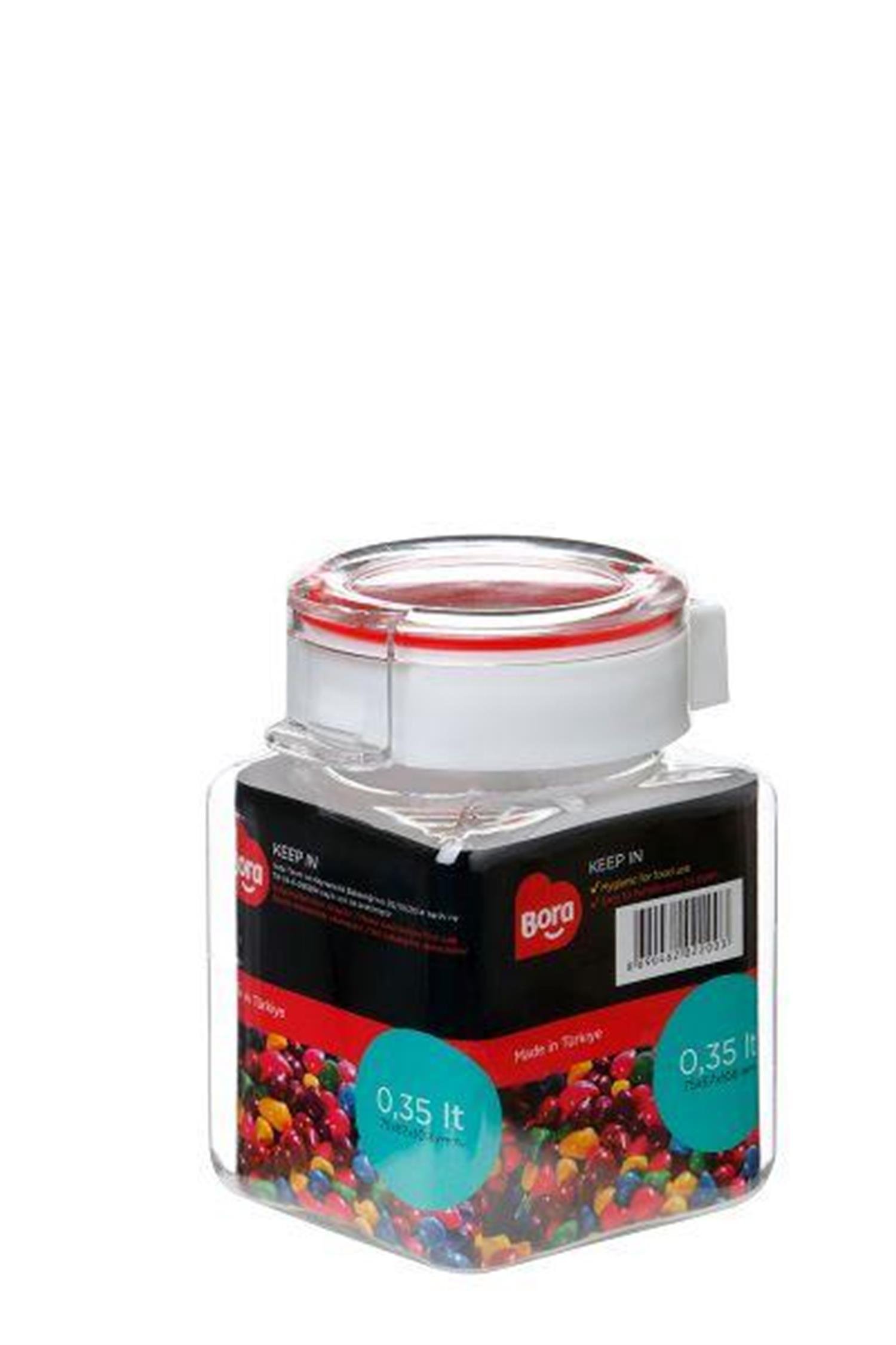 Bora Plastik Pet Köşeli 63mm No:1 - 0,35 Lt BO2200