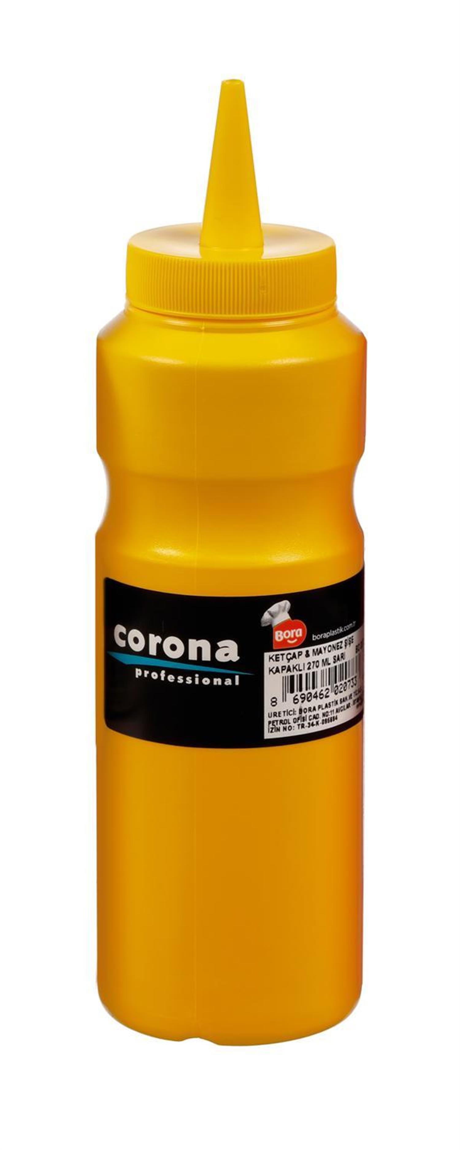 Corona Professional Ketçap&Mayonez Şişe Kapaklı 270 ml Sarı BO2073