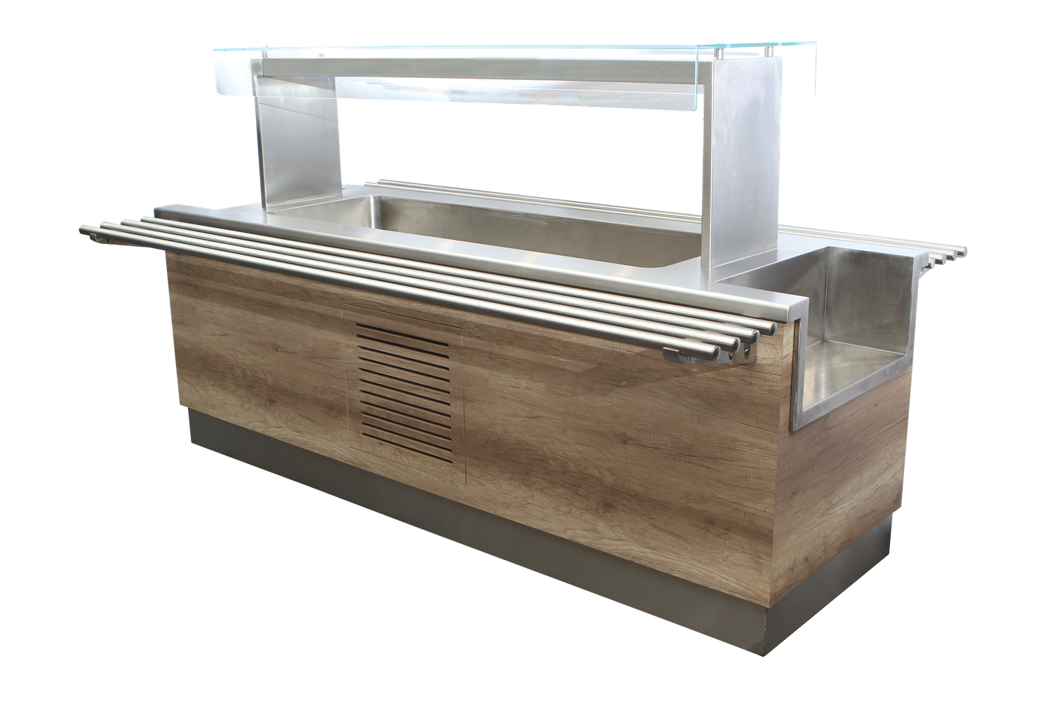 Krompres Ahşap Kaplamalı Salata Bar WSB-250