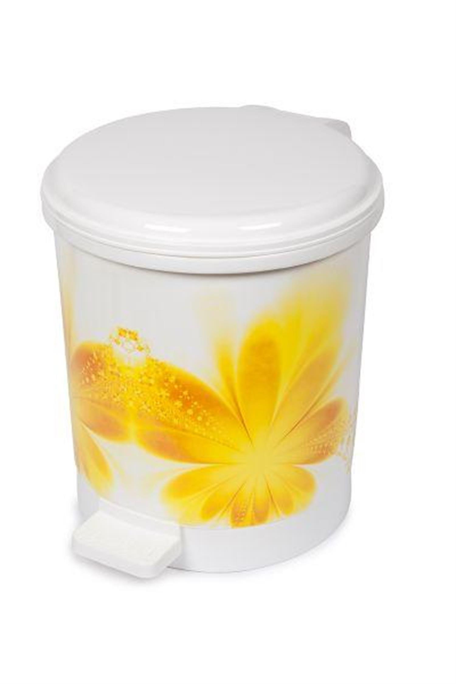 Mono Tone Pedallı Çöp Kovası Desenli No:1 - 6 Lt BO197