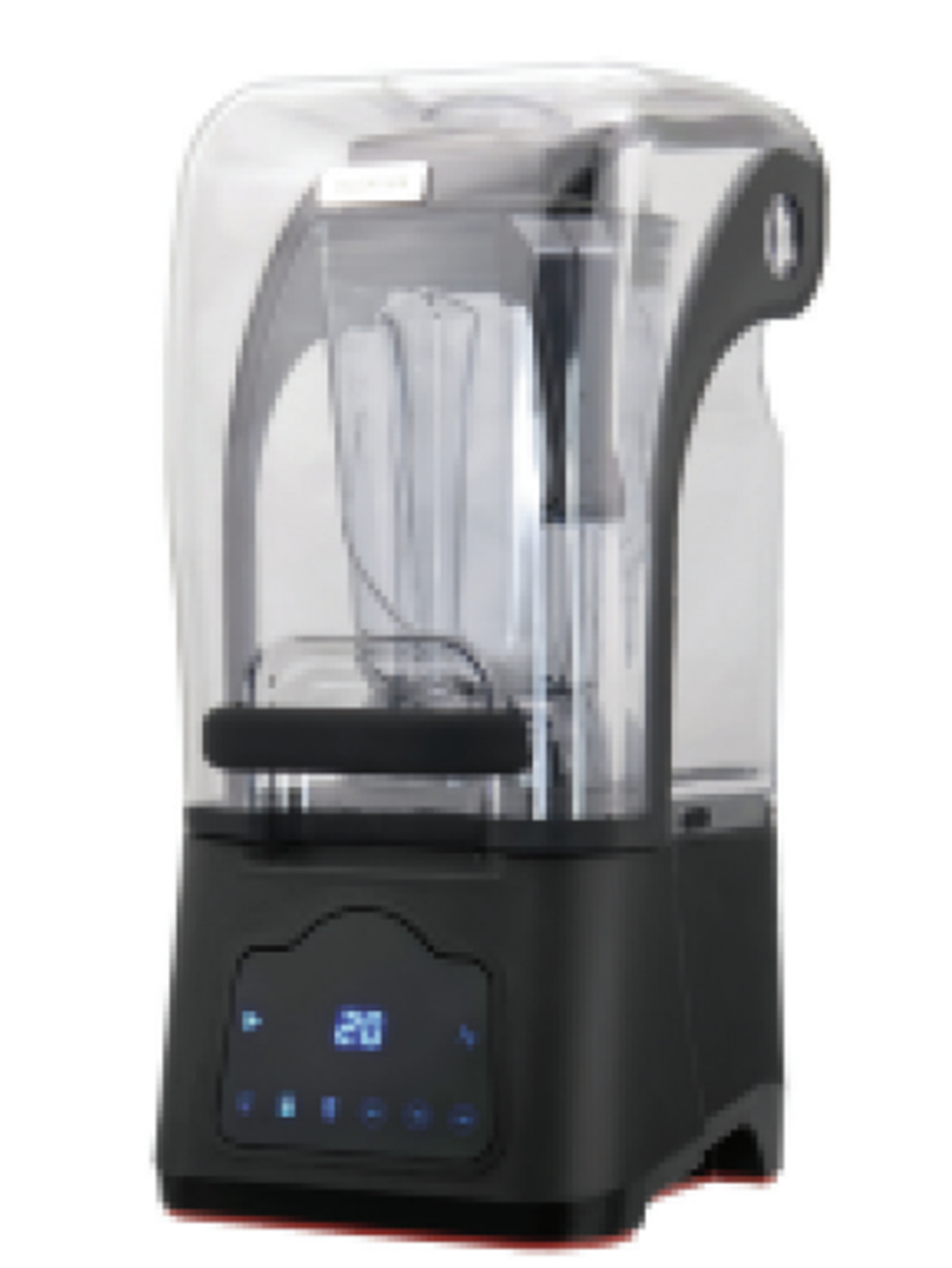 Portabianco Dijital Bar Blender, Gürültü Önleyici Kapaklı, 2.5 L, 1680 W, Siyah 1280CK