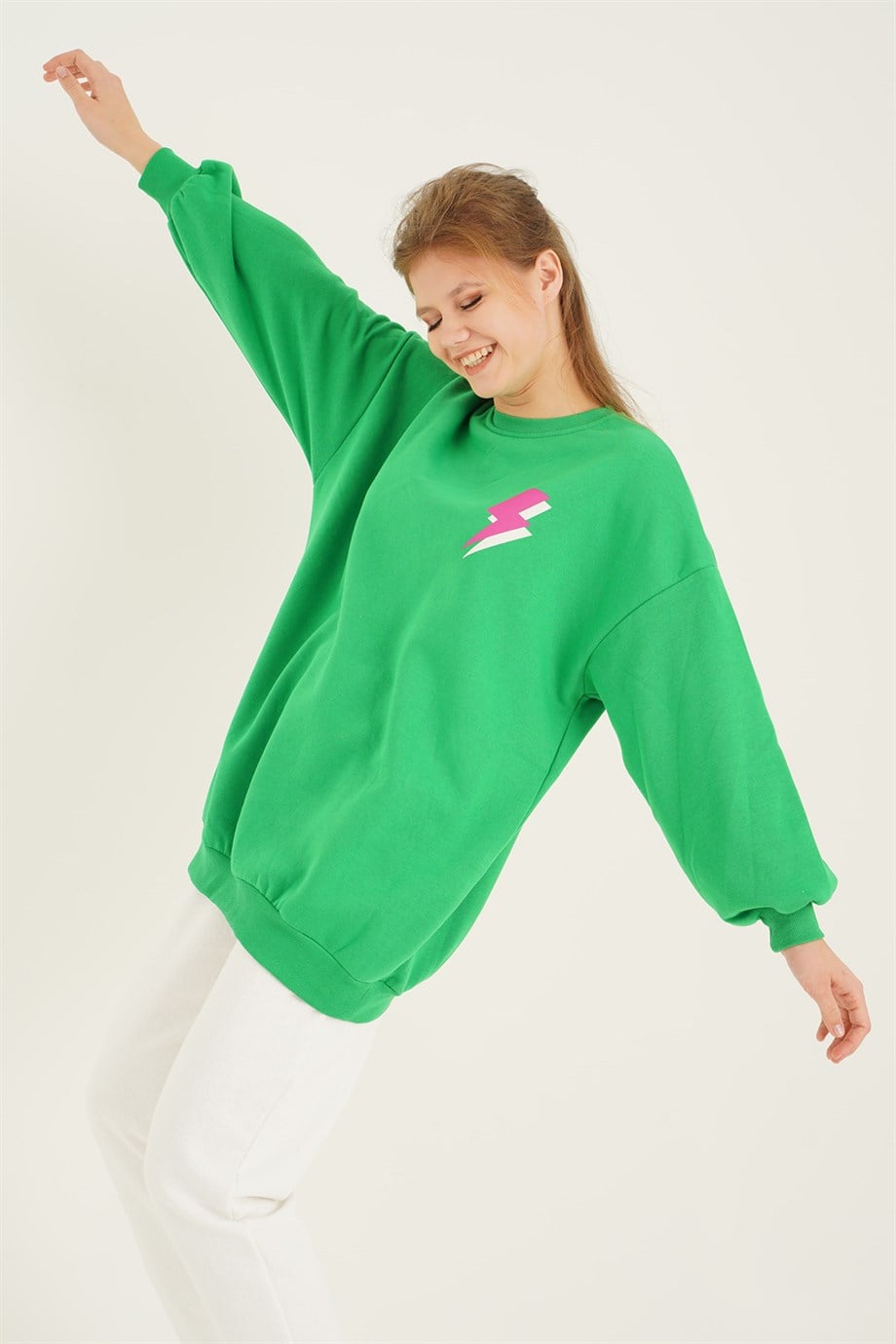 Arka Yazı Baskılı Benetton Sweatshirt