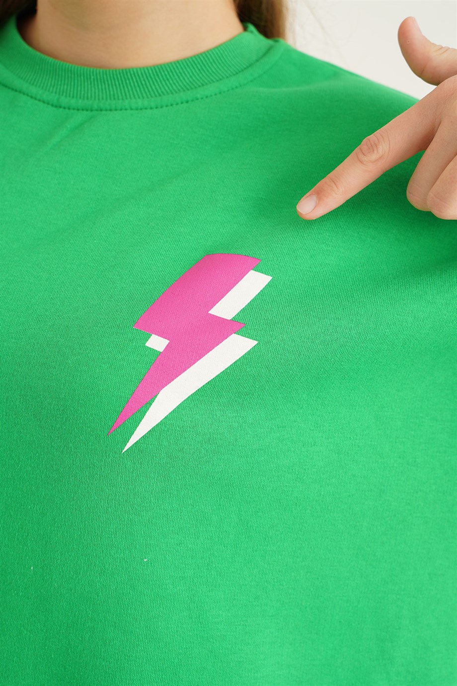 Arka Yazı Baskılı Benetton Sweatshirt