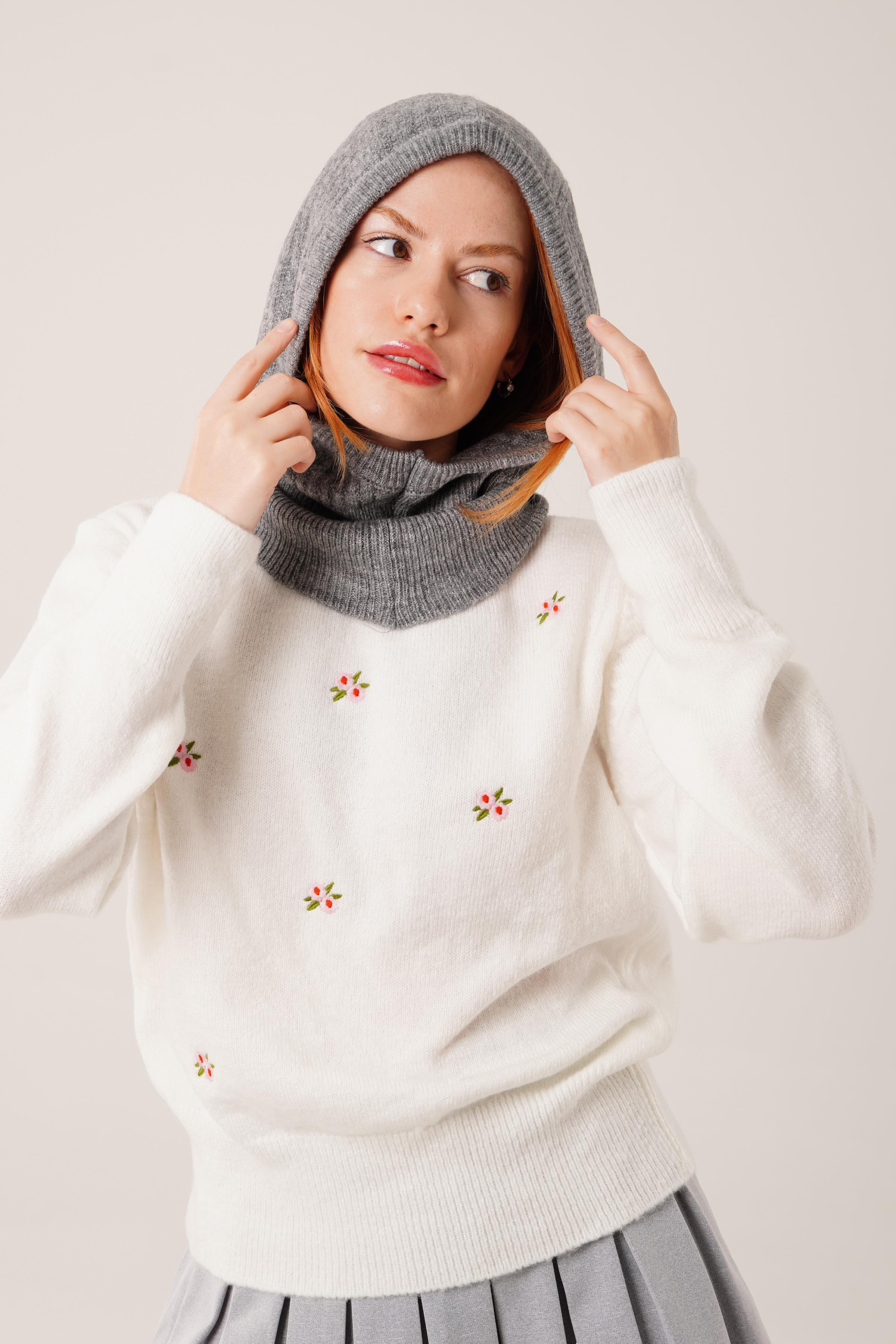 Balaclava Bere Triko Toptan Antrasit Kar Maskesi