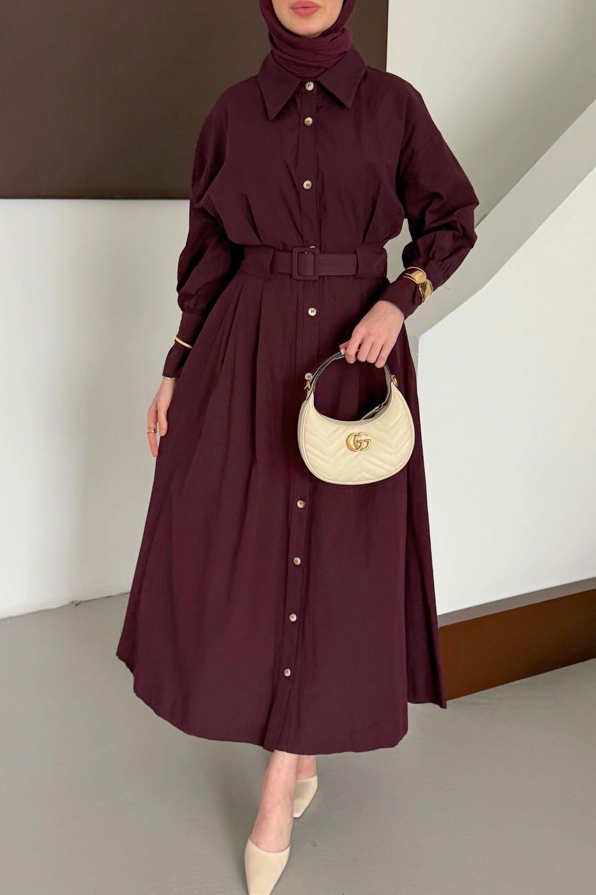 Asos Elbise Bordo