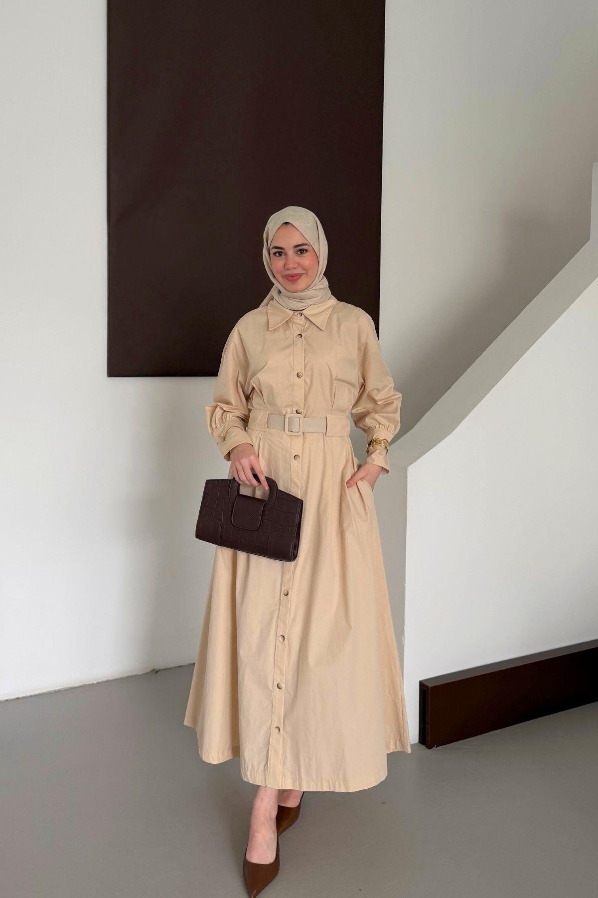 Asos Elbise Taş Rengi