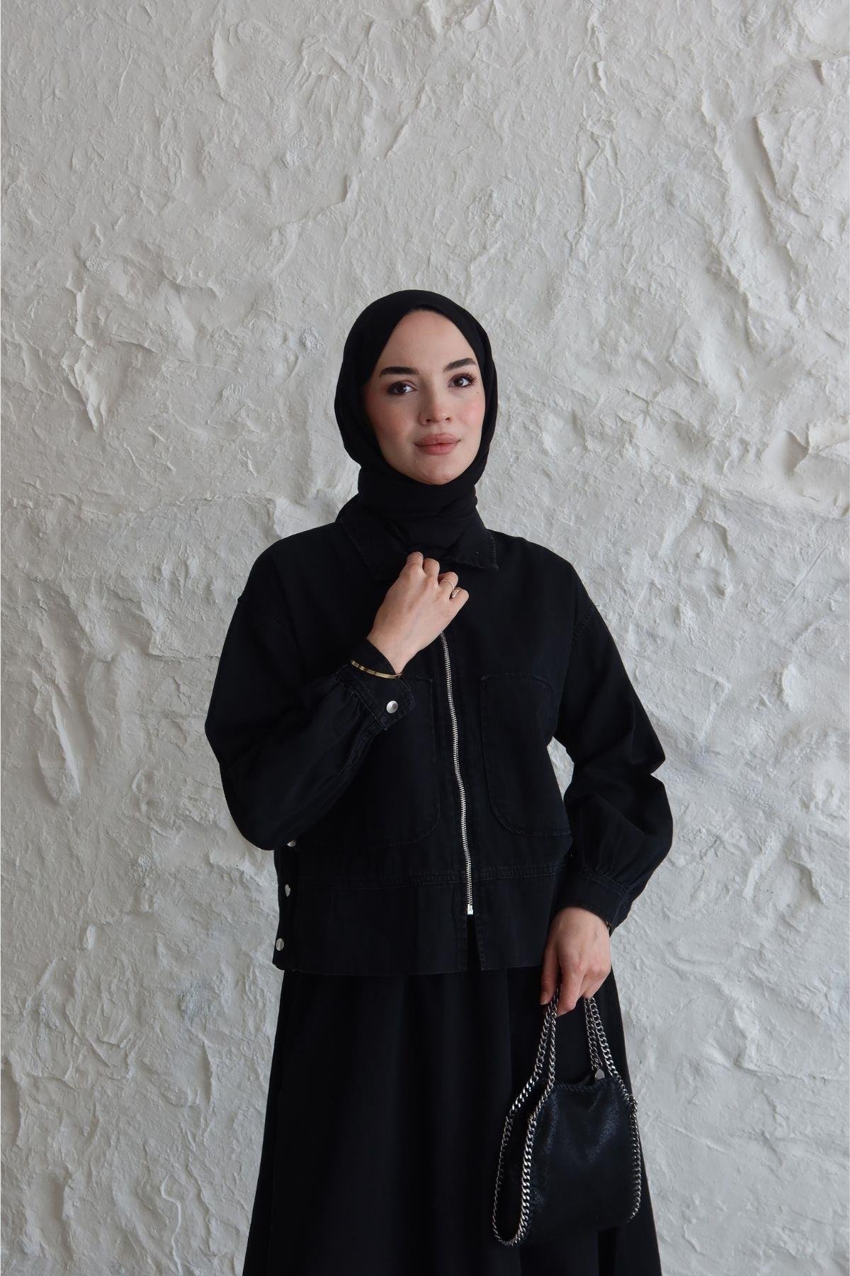 Asu Denim Etekli Takım Siyah