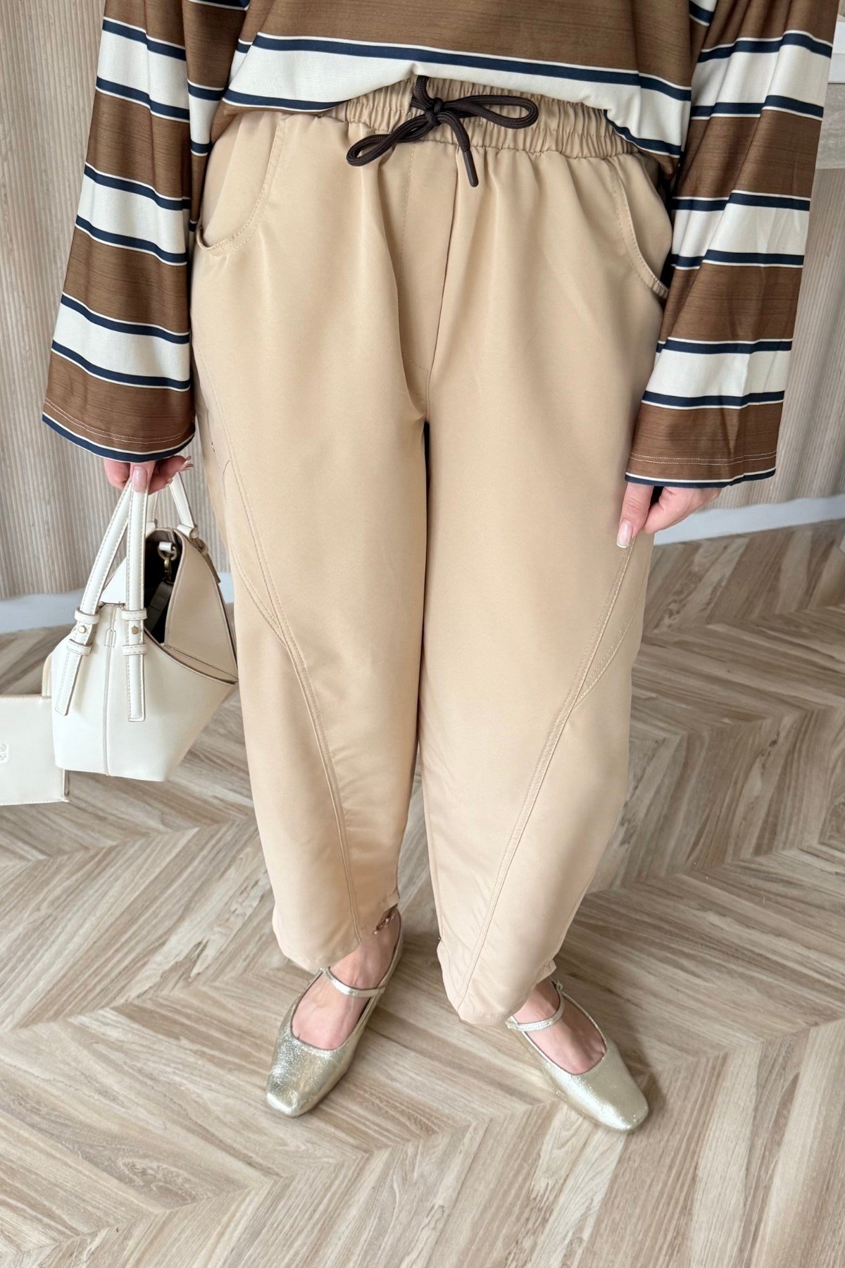 Basic Sweatshirt Kahve-Camel