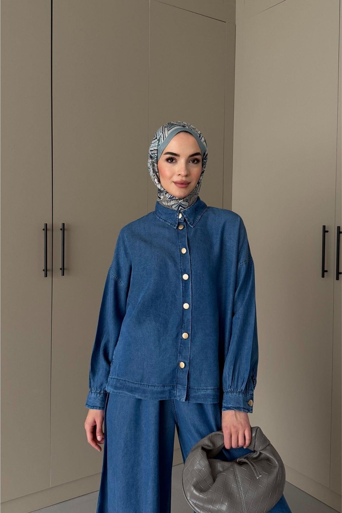 Becca Denim Takım Mavi