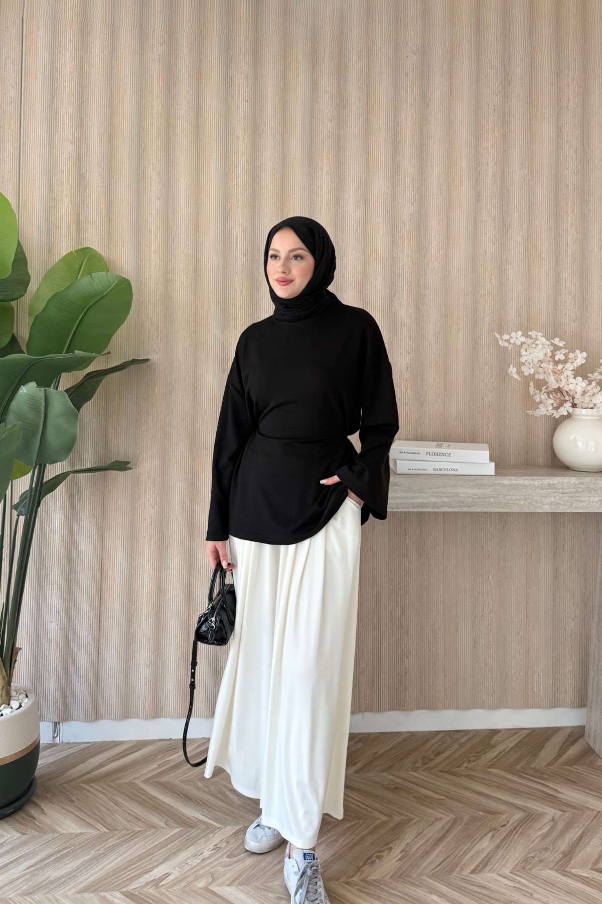 Belden Oturtmalı Basic Bluz Siyah