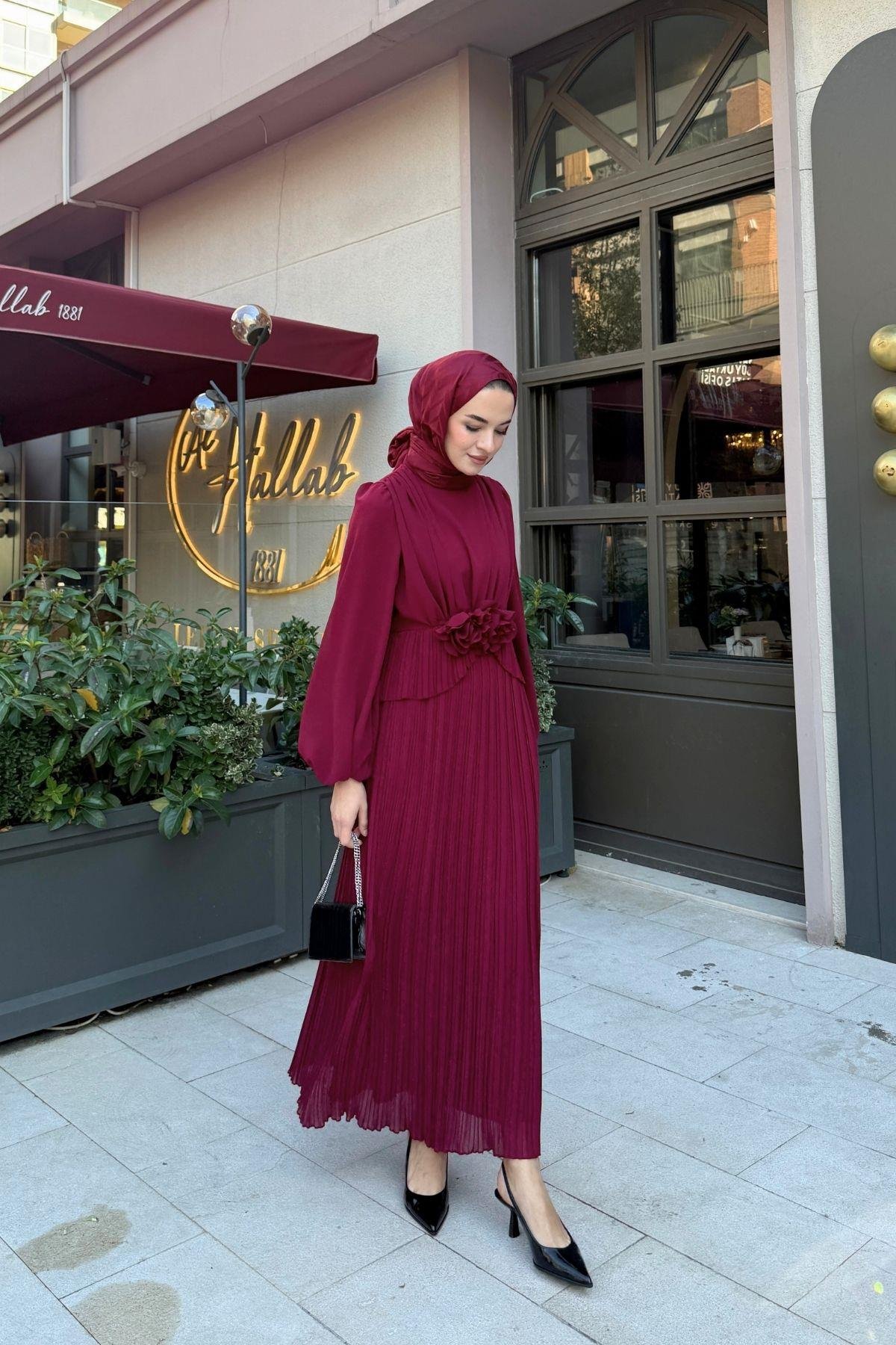 Bera Elbise Bordo