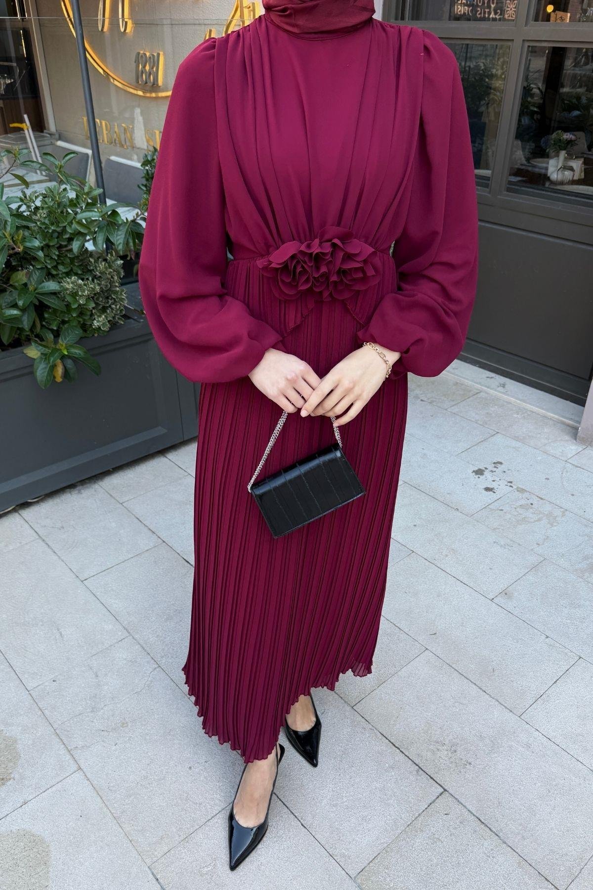 Bera Elbise Bordo