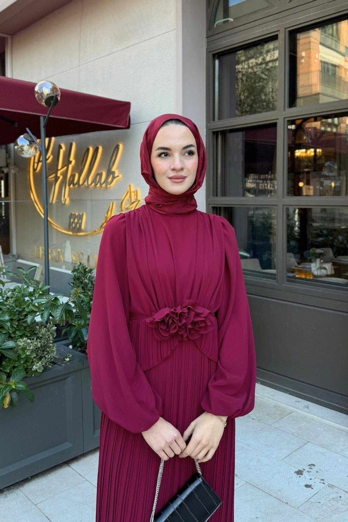 Bera Elbise Bordo