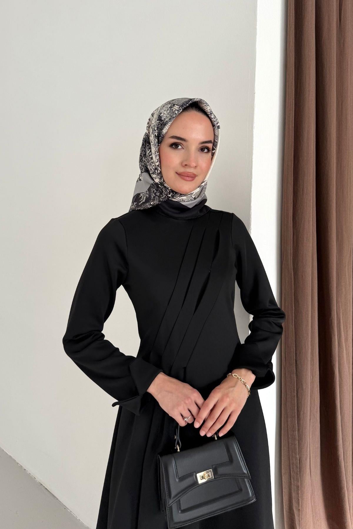 Diana Scuba Elbise Siyah