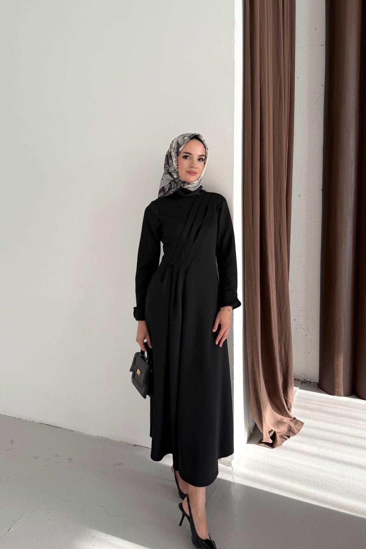 Diana Scuba Elbise Siyah