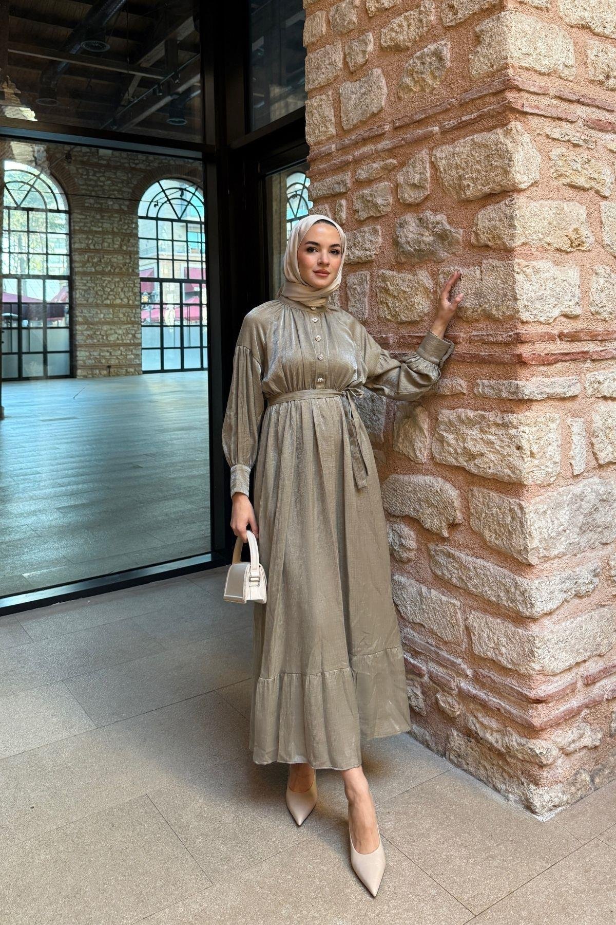 Elsa Elbise Çağla Yeşili