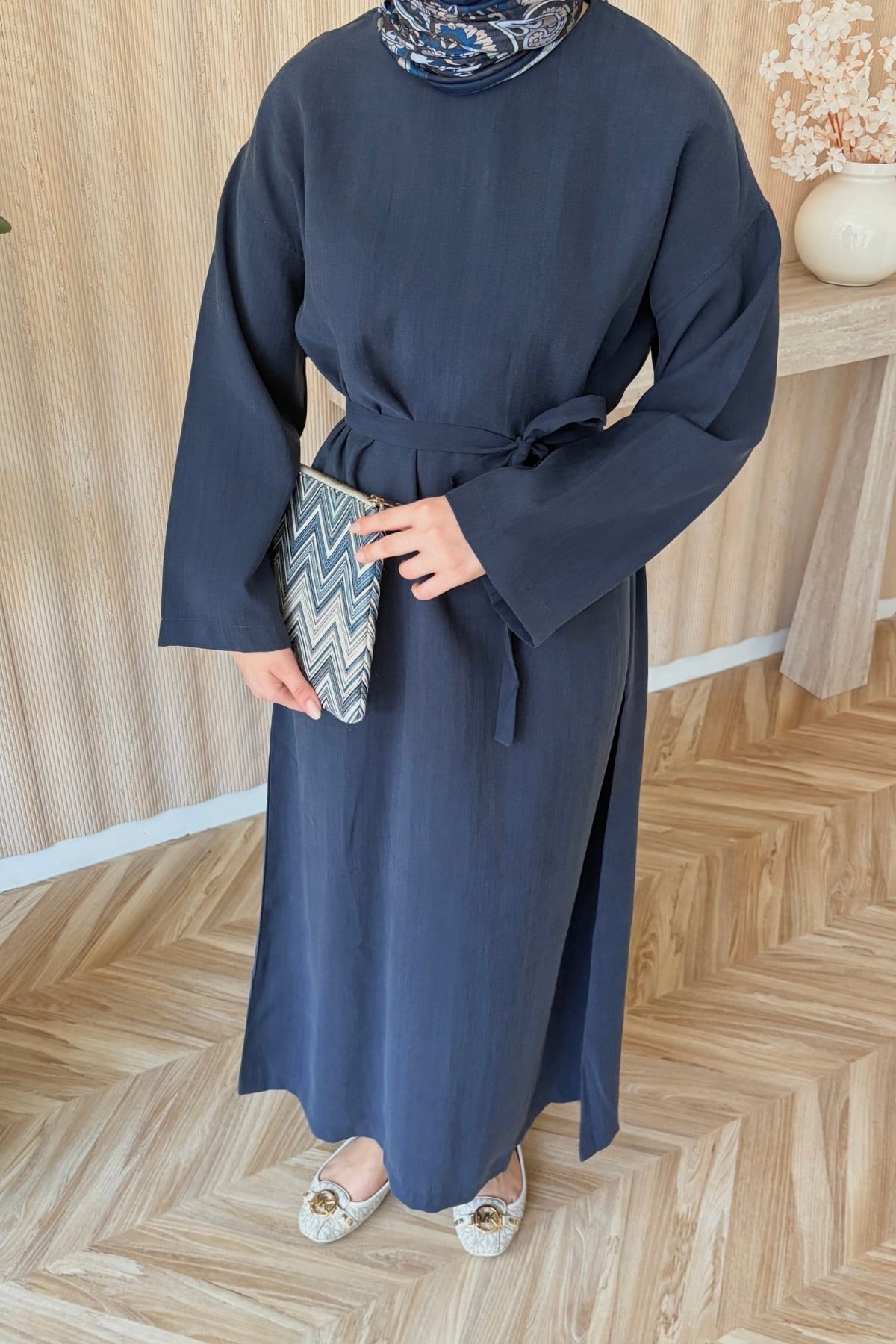Emila Tensel Elbise Lacivert