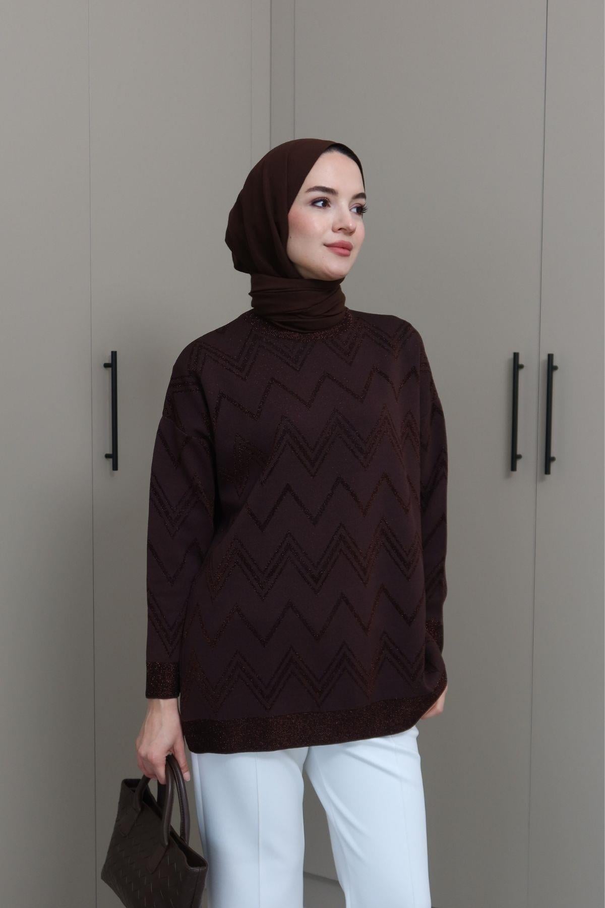 Everest Merserize Tunik Kahverengi