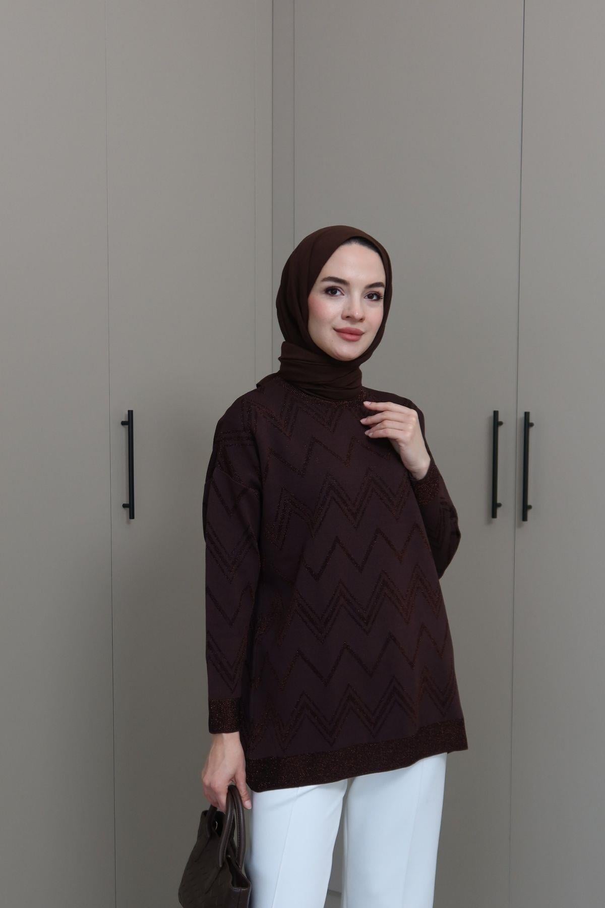 Everest Merserize Tunik Kahverengi