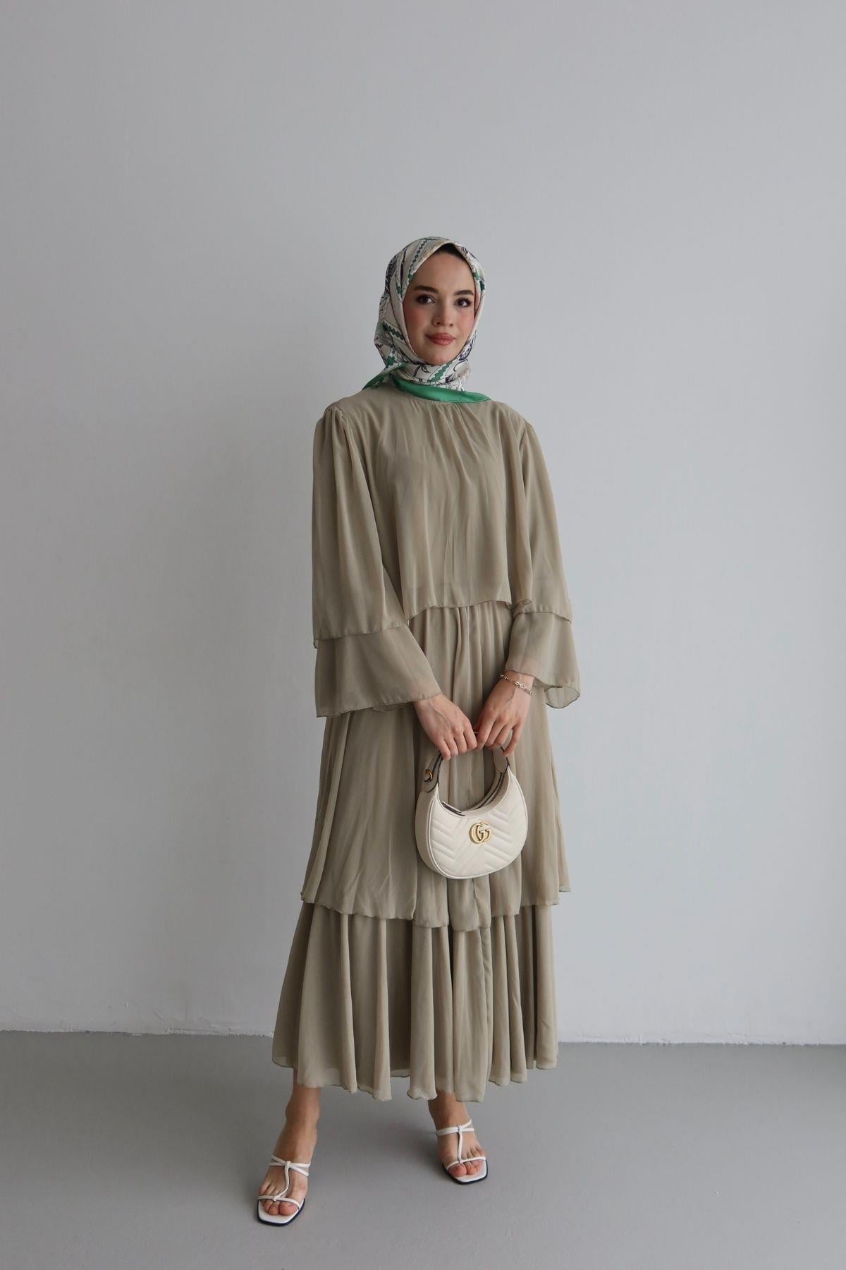 Farah Şifon Takım Mint Yeşili