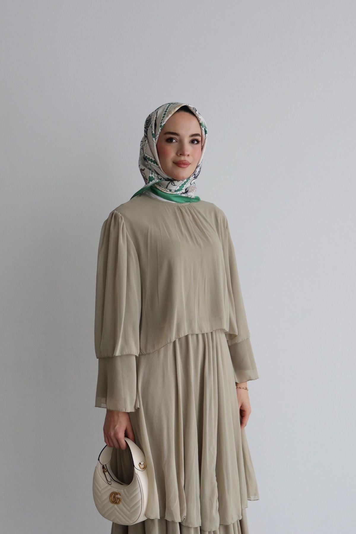 Farah Şifon Takım Mint Yeşili