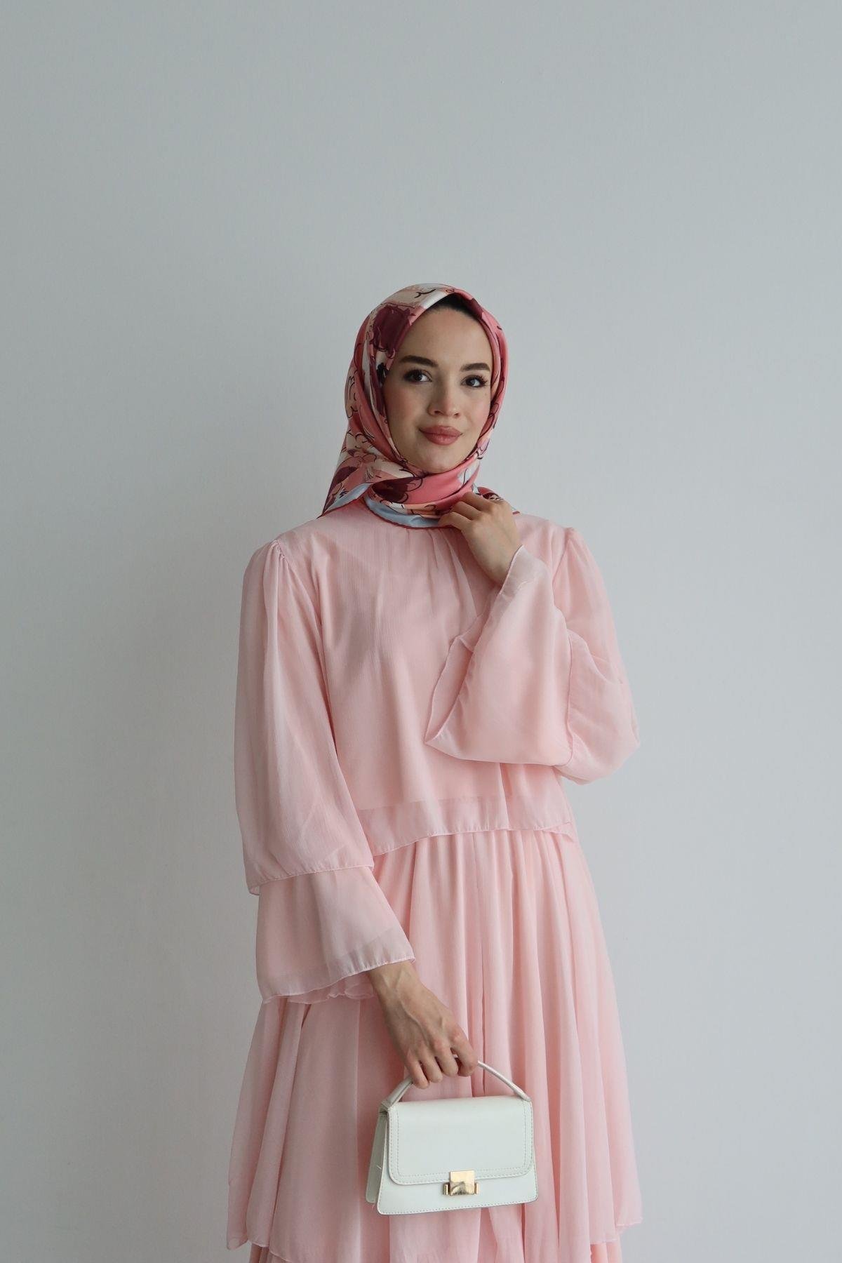 Farah Şifon Takım Pembe