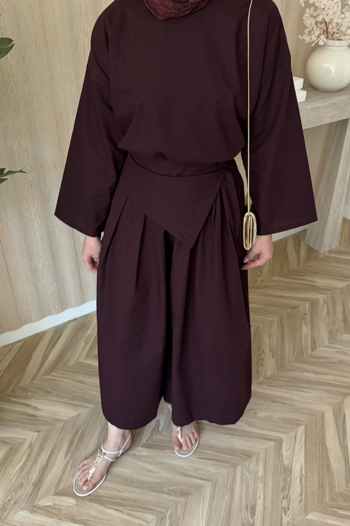 Hola Keten Takım Bordo