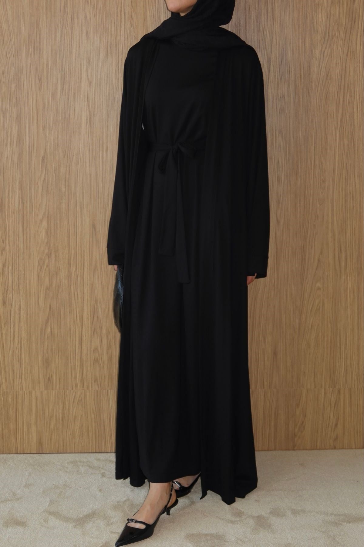 Jade Penye Abaya Takım Siyah