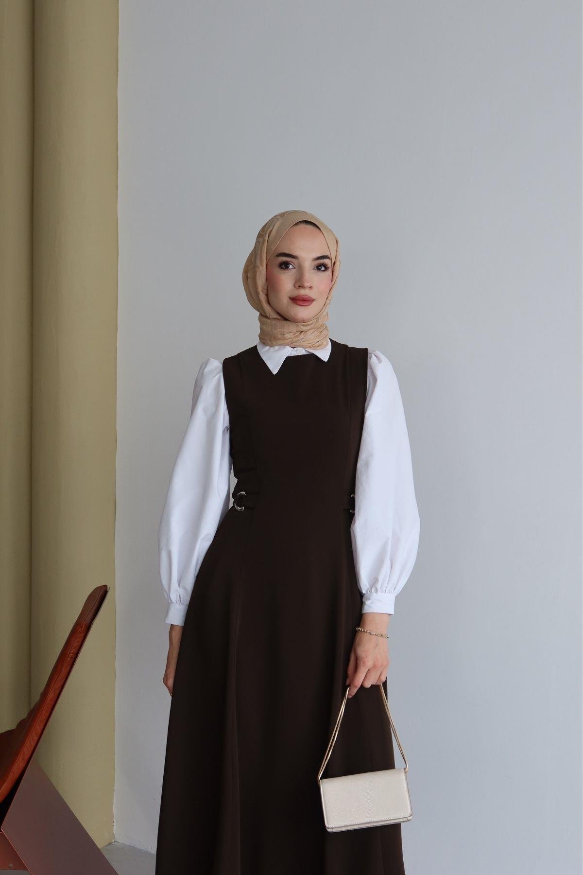 Jawel Kemer Detaylı Jile Kahverengi