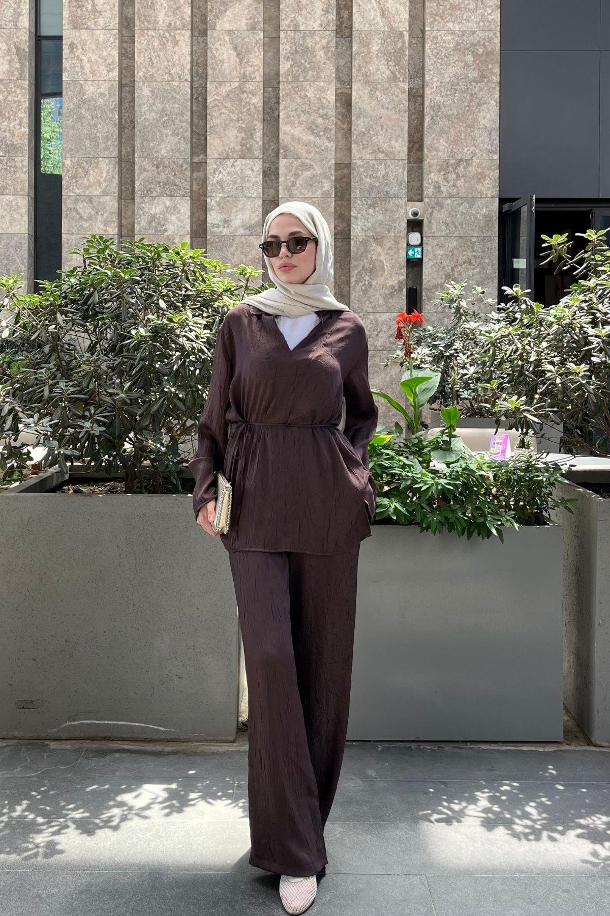 Jewel Crush Takım Kahverengi