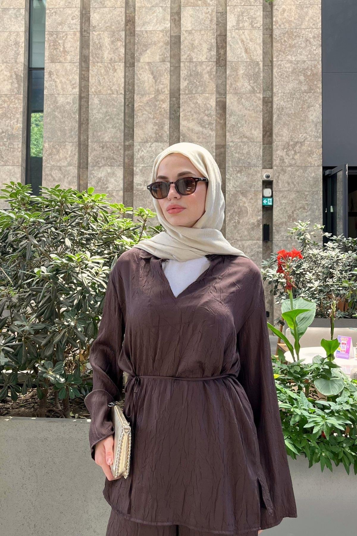 Jewel Crush Takım Kahverengi