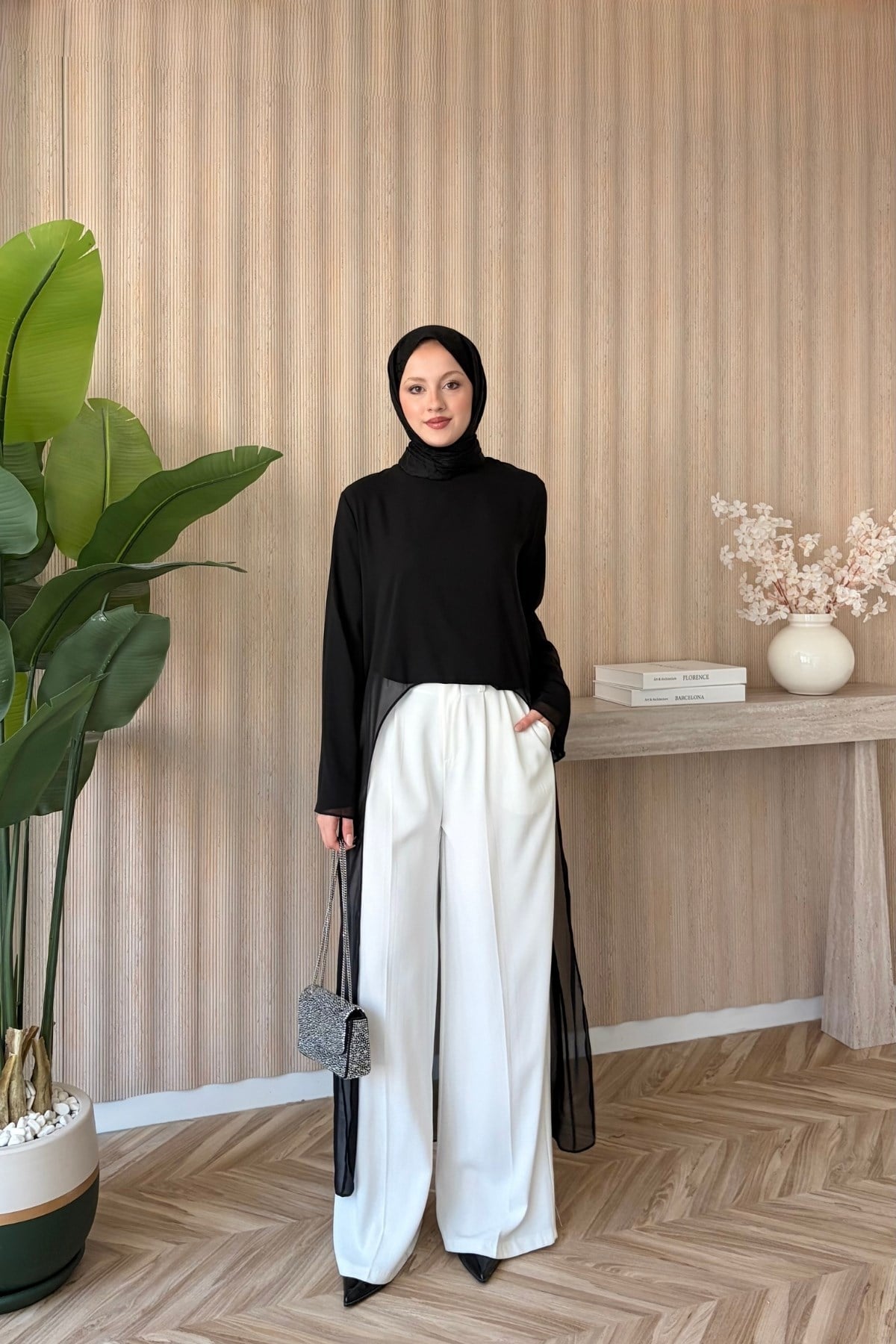 Lara Şifon Tunik Siyah