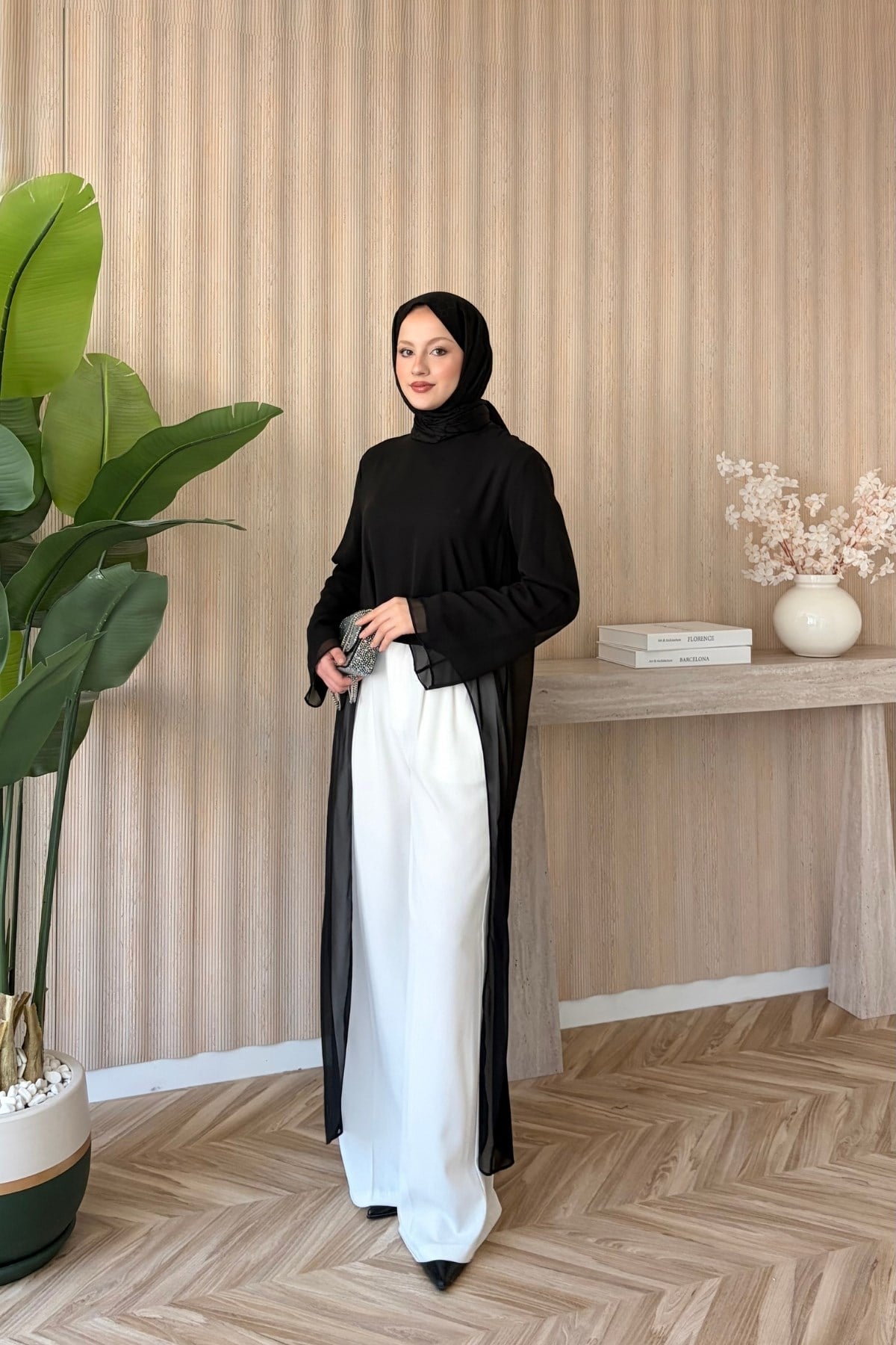 Lara Şifon Tunik Siyah