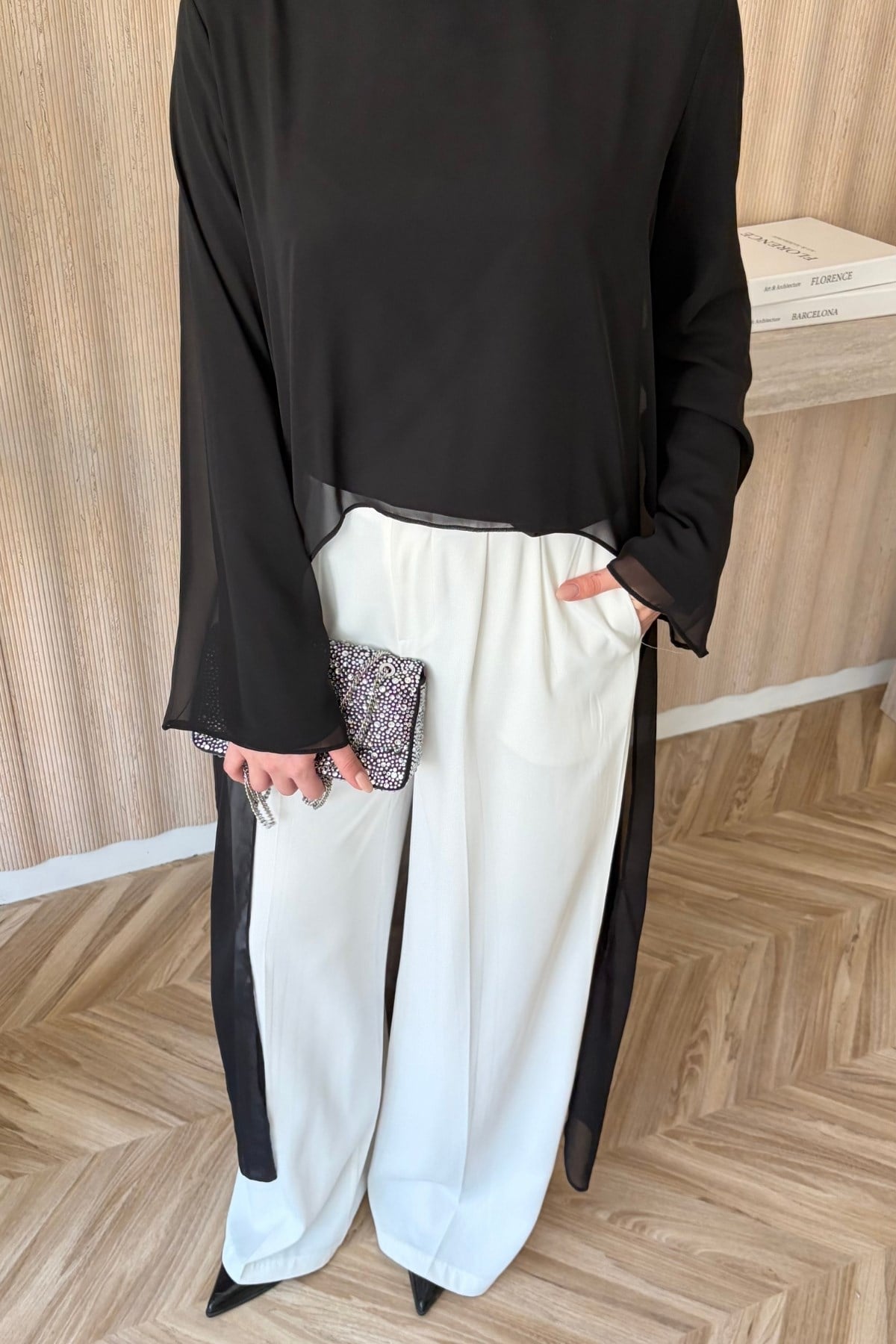 Lara Şifon Tunik Siyah